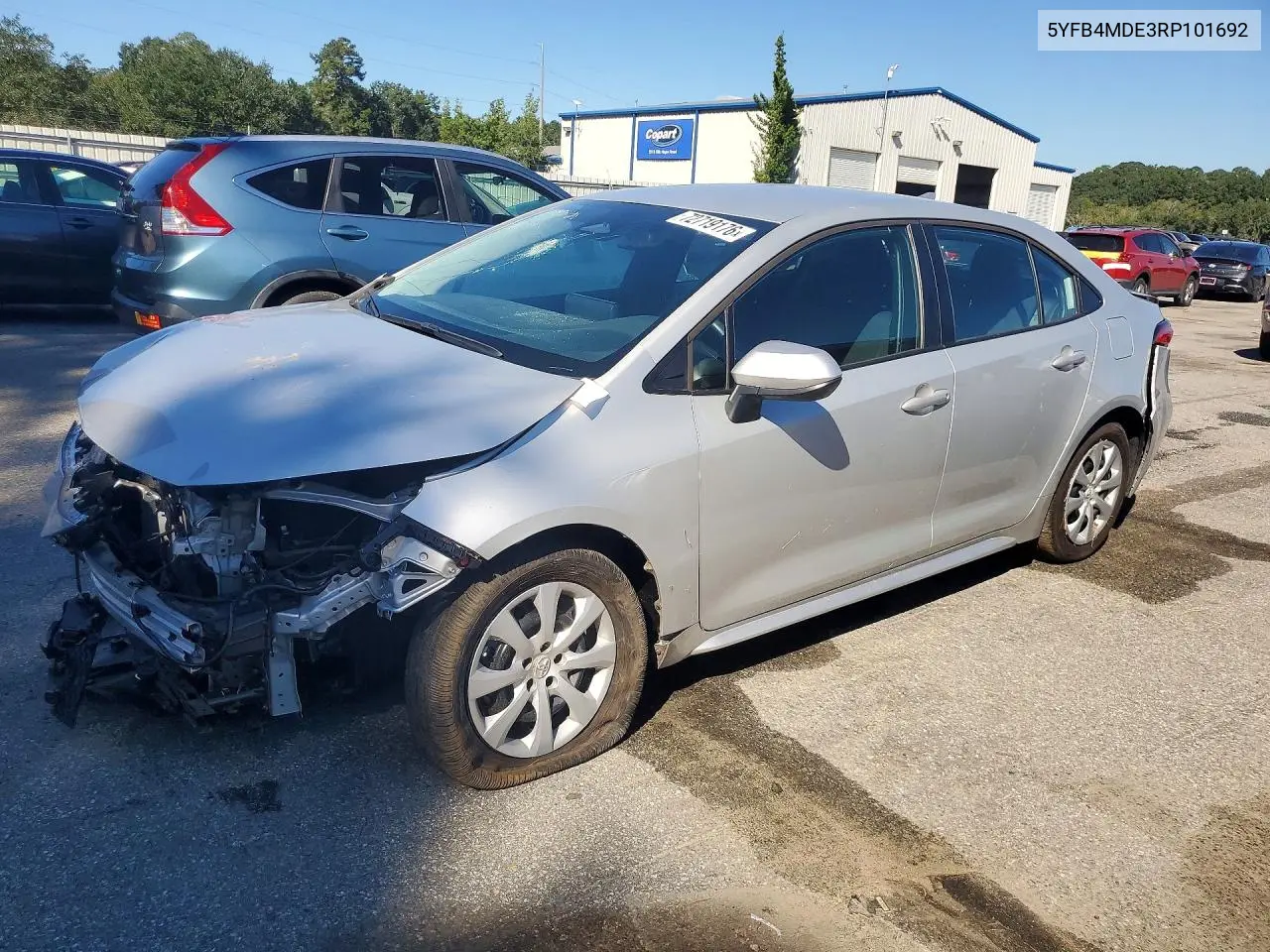 5YFB4MDE3RP101692 Toyota Corolla 2024 — повреждение Передняя часть, фото до ремонта