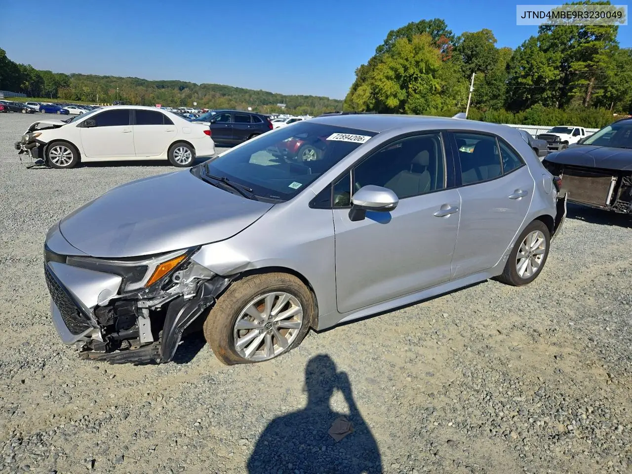 JTND4MBE9R3230049 Toyota Corolla 2024 — повреждение Передняя часть, фото до ремонта