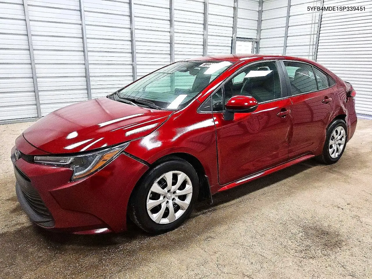 5YFB4MDE1SP339451 Toyota Corolla 2025 — повреждение Боковая часть, фото до ремонта