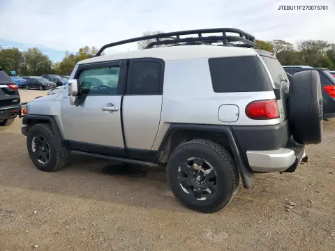 JTEBU11F270075701 — 2007 Toyota FJ Cruiser, фото 2 с аукциона Copart 23.10.2026, Механические повреждения