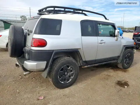 JTEBU11F270075701 — 2007 Toyota FJ Cruiser, фото 3 с аукциона Copart 23.10.2026, Механические повреждения