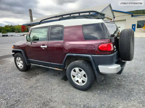 2007 Toyota Fj Cruiser Base VIN JTEBU11F070043796 фото 2