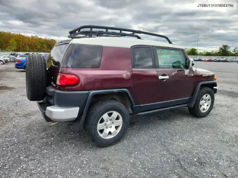 2007 Toyota Fj Cruiser Base VIN JTEBU11F070043796 фото 3