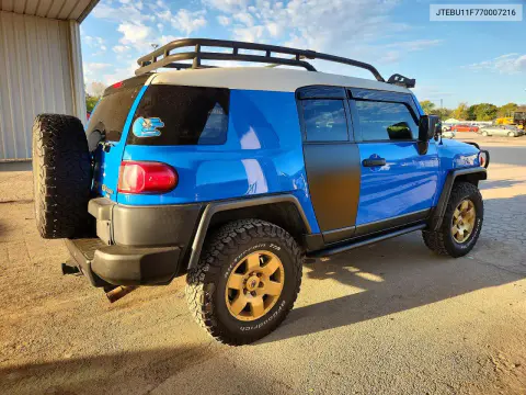 2007 Toyota Fj Cruiser Base VIN JTEBU11F770007216 фото 3