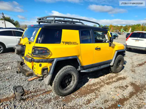 2008 Toyota Fj Cruiser Base VIN JTEBU11F68K032081 фото 3