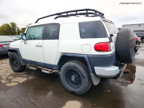 2010 Toyota Fj Cruiser Base VIN JTEBU4BF7AK070215 фото 2