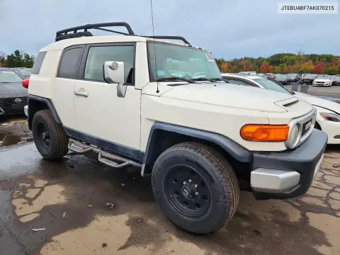 2010 Toyota Fj Cruiser Base VIN JTEBU4BF7AK070215 фото 4
