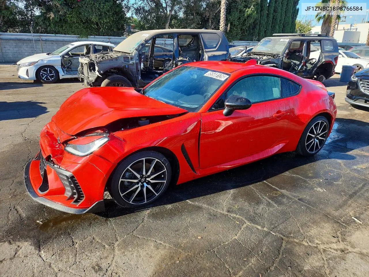 JF1ZNBC18P8766584 Toyota GR 86 2023 — повреждение Передняя часть, фото до ремонта