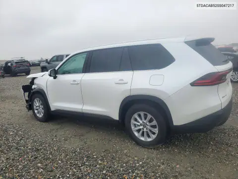 5TDACAB52SS047217 — 2025 Toyota Grand Highlander, фото 2 с аукциона Copart, Передняя часть