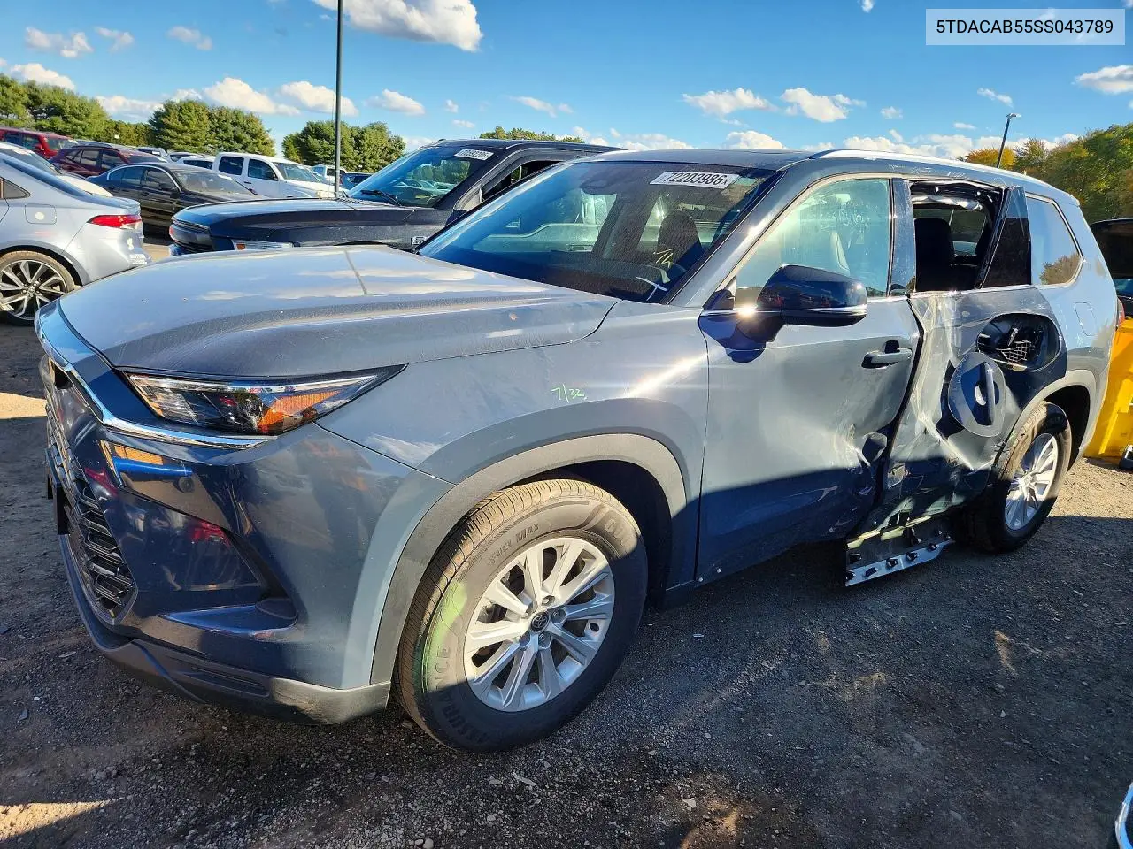 2025 Toyota Grand Highlander Hybrid Xle VIN 5TDACAB55SS043789 фото 1