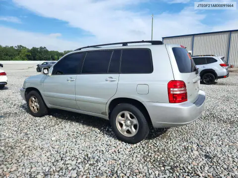 2003 Toyota Highlander Limited VIN JTEGF21A830091664 фото 2