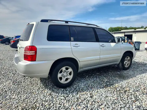 2003 Toyota Highlander Limited VIN JTEGF21A830091664 фото 3