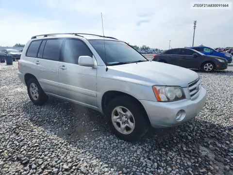 2003 Toyota Highlander Limited VIN JTEGF21A830091664 фото 4
