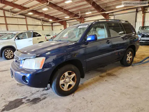 JTEHD21A330024142 — 2003 Toyota Highlander, Передняя часть, фото до ремонта