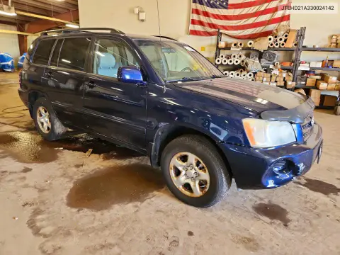2003 Toyota Highlander Base VIN JTEHD21A330024142 фото 4