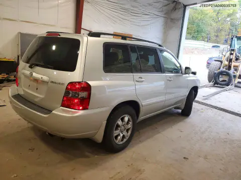 2004 Toyota Highlander Base VIN JTEDP21A040035753 фото 3