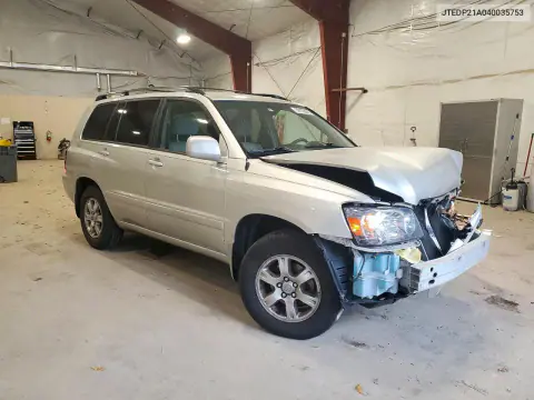 2004 Toyota Highlander Base VIN JTEDP21A040035753 фото 4