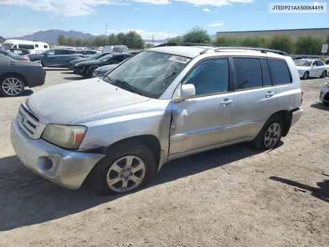 JTEDP21AX50064419 — 2005 Toyota Highlander, Передняя часть, фото до ремонта