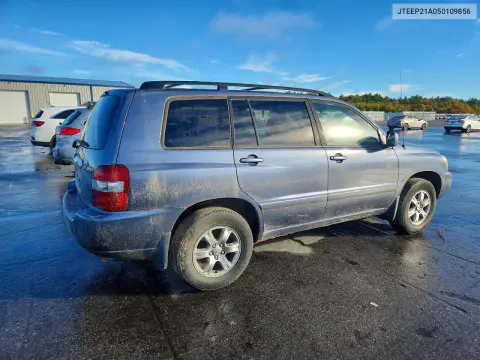 2005 Toyota Highlander Base VIN JTEEP21A050109856 фото 3