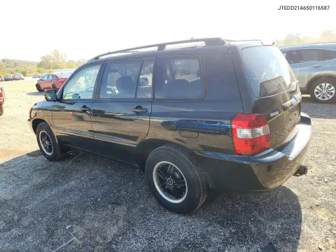 2005 Toyota Highlander Base VIN JTEDD21A650116587 фото 2