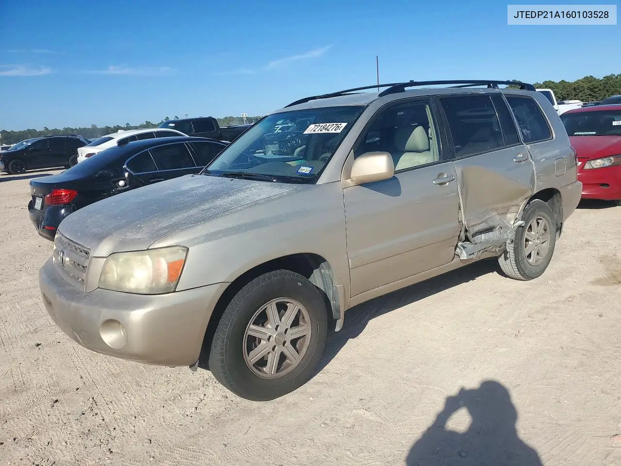 2006 Toyota Highlander Base VIN JTEDP21A160103528 фото 1