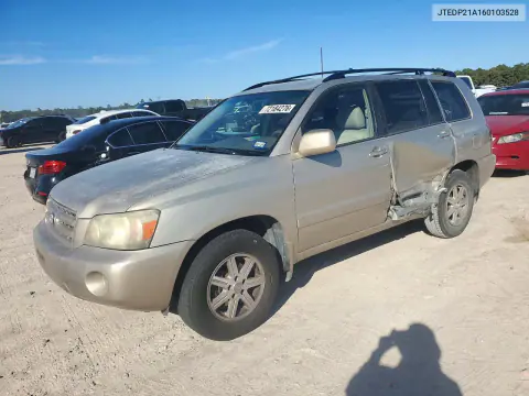 2006 Toyota Highlander Base VIN JTEDP21A160103528 фото 1
