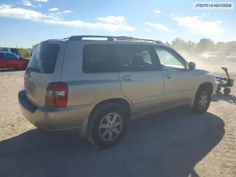 2006 Toyota Highlander Base VIN JTEDP21A160103528 фото 3