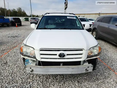 2006 Toyota Highlander Limited VIN JTEEP21AX60184940 фото 5