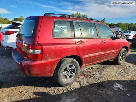 2007 Toyota Highlander Std VIN JTEGD21A170167317 фото 3