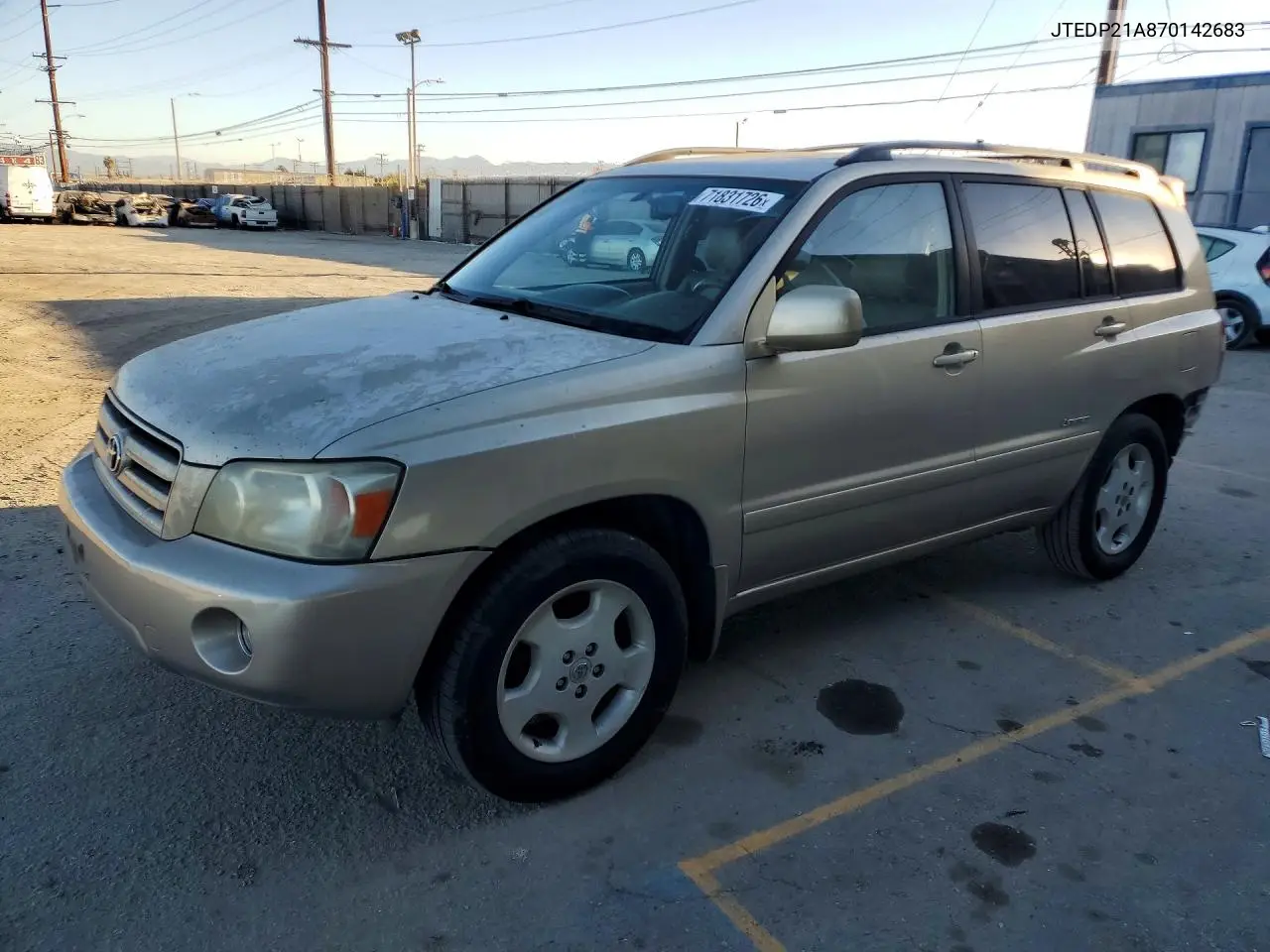 2007 Toyota Highlander Limited VIN JTEDP21A870142683 фото 1