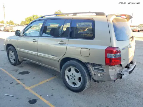2007 Toyota Highlander Limited VIN JTEDP21A870142683 фото 2