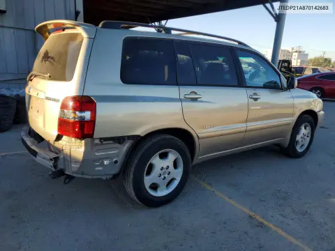 2007 Toyota Highlander Limited VIN JTEDP21A870142683 фото 3