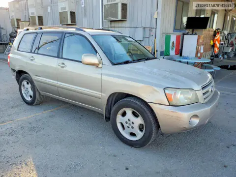 2007 Toyota Highlander Limited VIN JTEDP21A870142683 фото 4