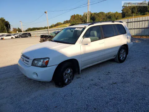 JTEGP21A870148223 — 2007 Toyota Highlander, Механические повреждения, фото до ремонта