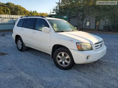 2007 Toyota Highlander Sport VIN JTEGP21A870148223 фото 4