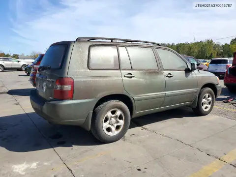 2007 Toyota Highlander Base VIN JTEHD21A370045787 фото 3