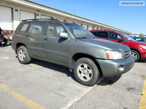 2007 Toyota Highlander Base VIN JTEHD21A370045787 фото 4