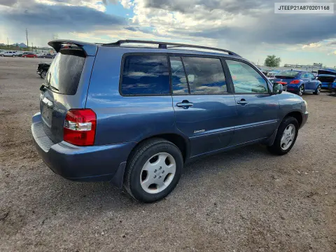 2007 Toyota Highlander Limited VIN JTEEP21A870201168 фото 3