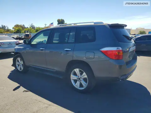 2008 Toyota Highlander Limited VIN JTEDS42A282042903 фото 2