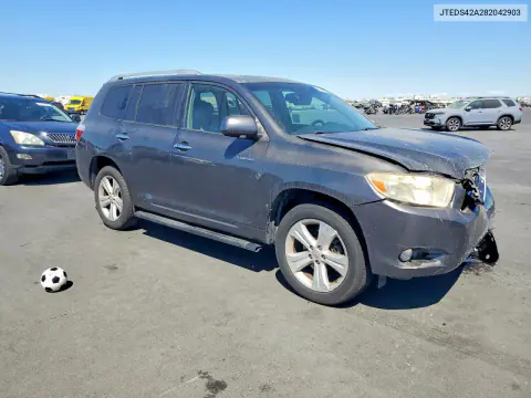 2008 Toyota Highlander Limited VIN JTEDS42A282042903 фото 4