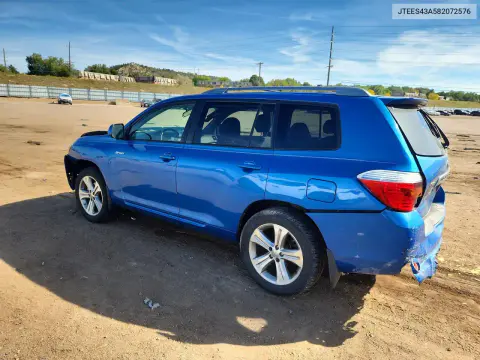 2008 Toyota Highlander Sport VIN JTEES43A582072576 фото 2