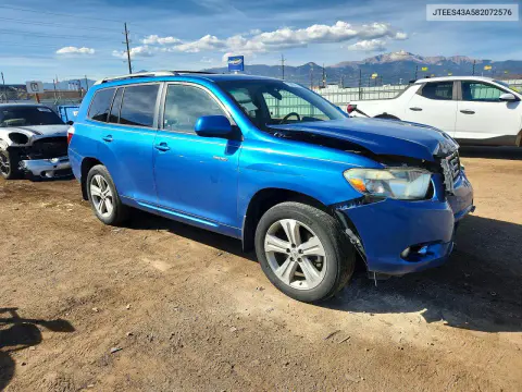 2008 Toyota Highlander Sport VIN JTEES43A582072576 фото 4