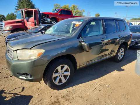 JTEES41A082068969 — 2008 Toyota Highlander, Верхняя часть / Крыша, фото до ремонта