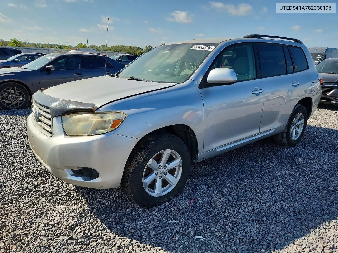 2008 Toyota Highlander Base VIN JTEDS41A782030196 фото 1