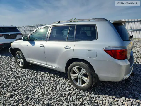 2009 Toyota Highlander Sport VIN JTEES43A292124294 фото 2