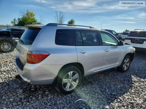2009 Toyota Highlander Sport VIN JTEES43A292124294 фото 3
