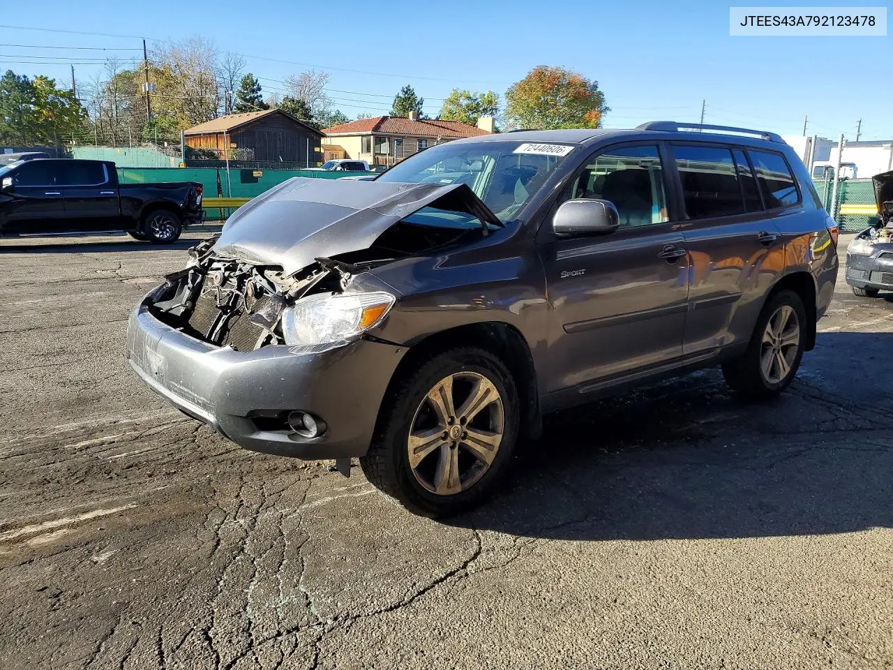 2009 Toyota Highlander Sport VIN JTEES43A792123478 фото 1