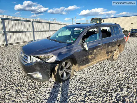 5TDDK3EH7BS059848 — 2011 Toyota Highlander, Передняя часть, фото до ремонта