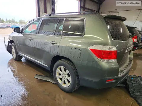 2011 Toyota Highlander Se VIN 5TDBK3EH3BS081708 фото 2