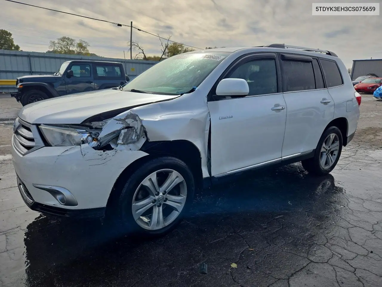2012 Toyota Highlander Limited VIN 5TDYK3EH3CS075659 фото 1